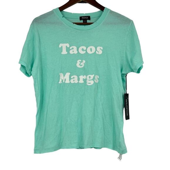 NEW WILDFOX Tacos & Margs Baby keke Short Sleeve Tee Size graphic t-shirt small - Picture 2 of 9
